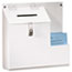 deflecto® Plastic Suggestion Box with Locking Top, 13 3/4 x 3 5/8 x 13, White Thumbnail 2