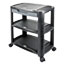 Alera 3-in-1 Storage Cart and Stand, 21.63w x 13.75d x 24.75h, Black/Gray Thumbnail 3