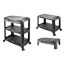 Alera 3-in-1 Storage Cart and Stand, 21.63w x 13.75d x 24.75h, Black/Gray Thumbnail 2