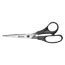 Westcott® All Purpose Stainless Steel Scissors, 8" Straight, 3 1/2" Cut, Pointed, Black Thumbnail 1