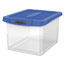 Bankers Box Heavy Duty Plastic File Storage, 14 1/8 x 17 2/5 x 10 3/5, Clear Thumbnail 1