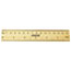 Universal Flat Wood Ruler, Standard/Metric, 6" Long Thumbnail 2
