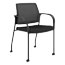 HON Ignition 2.0 Ilira-Stretch Mesh Back Mobile Stacking Chair, Black Fabric Thumbnail 1