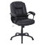 Alera® Alera CC Series Executive Mid-Back Bonded Leather Chair, Supports Up to 275 lb, 18.5“ to 22.24" Seat Height, Black Thumbnail 1