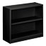 Alera Steel Bookcase, 2-Shelf, 34.5"w x 12.63"d x 29"h, Black Thumbnail 1