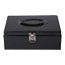 Universal Security Box with Locking Latch,  Cash, Coin Compartments, 11 x 7.75 x 4, Steel, Black Thumbnail 2