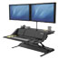 Fellowes® Lotus™ DX Sit-Stand Workstation, 32 3/4" x 24 1/4" x 21 1/2", Black Thumbnail 1