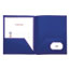 Universal Two-Pocket Plastic Folders, 100-Sheet Capacity, 11 x 8.5, Navy Blue, 10/Pack Thumbnail 1
