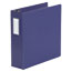 Universal Deluxe Non-View D-Ring Binder with Label Holder, 3 Rings, 3" Capacity, 11 x 8.5, Navy Blue Thumbnail 1