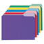 Universal Deluxe Colored Top Tab File Folders, 1/3-Cut Tabs: Assorted, Letter Size, Assorted Colors, 100/Box Thumbnail 1
