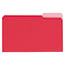 Universal Deluxe Colored Top Tab File Folders, 1/3-Cut Tabs: Assorted, Legal Size, Red/Light Red, 100/Box Thumbnail 1
