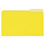 Universal Deluxe Colored Top Tab File Folders, 1/3-Cut Tabs: Assorted, Legal Size, Yellow/Light Yellow, 100/Box Thumbnail 1