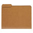 Universal Reinforced Kraft Top Tab File Folders, 1/3-Cut Tabs: Assorted, Letter Size, 0.75" Expansion, Brown, 100/Box Thumbnail 1