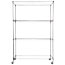 Alera NSF Certified 4-Shelf Wire Shelving Kit with Casters, 48w x 18d x 72h, Black Anthracite Thumbnail 2