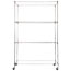 Alera NSF Certified 4-Shelf Wire Shelving Kit with Casters, 48w x 18d x 72h, Silver Thumbnail 2