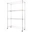 Alera NSF Certified 4-Shelf Wire Shelving Kit with Casters, 48w x 18d x 72h, Silver Thumbnail 1
