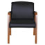 Alera Alera Reception Lounge WL Series Guest Chair, 24.21" x 26.14" x 32.67", Black Seat/Back, Walnut Base Thumbnail 2
