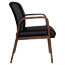 Alera Alera Reception Lounge WL Series Guest Chair, 24.21" x 26.14" x 32.67", Black Seat/Back, Walnut Base Thumbnail 3