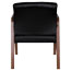 Alera Alera Reception Lounge WL Series Guest Chair, 24.21" x 26.14" x 32.67", Black Seat/Back, Walnut Base Thumbnail 4