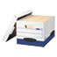Bankers Box R-KIVE Heavy-Duty Storage Boxes, 12w x 16.5d x 10.375h, White Thumbnail 1