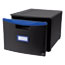 Storex Single-Drawer Mobile Filing Cabinet, 14 3/4w x 18 1/4d x 12 3/4h, Black/Blue Thumbnail 1