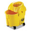 Rubbermaid® Commercial WaveBrake 2.0 Bucket/Wringer Combos, Down-Press, 35 qt, Plastic, Yellow Thumbnail 1
