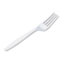 Dixie® Plastic Cutlery, Heavyweight Forks, White, 1000/CT Thumbnail 1