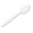 Dixie® Plastic Cutlery, Heavyweight Teaspoons, White, 1000/CT Thumbnail 1