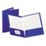 Oxford™ High Gloss Laminated Paperboard Folder, 100-Sheet Capacity, Blue, 25/Box Thumbnail 1