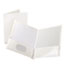 Oxford™ High Gloss Laminated Paperboard Folder, 100-Sheet Capacity, White, 25/Box Thumbnail 1