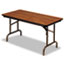 Iceberg Premium Wood Laminate Folding Table, Rectangular, 96w x 30d x 29h, Oak Thumbnail 1