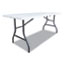 Alera Fold-in-Half Resin Folding Table, 72w x 29.63d x 29.25h, White Thumbnail 1