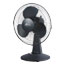 Alera 12" 3-Speed Oscillating Desk Fan, Plastic, Black Thumbnail 1