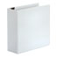 Universal Deluxe Easy-to-Open D-Ring View Binder, 3 Rings, 4" Capacity, 11 x 8.5, White Thumbnail 1