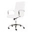 Sadie 5-Thirteen Mid-Back Executive Leather Chair, Supports up to 250 lbs., White Seat/Back, Chrome Base Thumbnail 2
