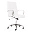 Sadie 5-Thirteen Mid-Back Executive Leather Chair, Supports up to 250 lbs., White Seat/Back, Chrome Base Thumbnail 1