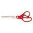 Scotch™ Multi-Purpose Scissors, Pointed, 7" Length, 3-3/8" Cut, Red/Gray Thumbnail 1