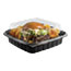 Anchor Packaging Crisp Foods Technologies Containers, 33 oz, 8.46 x 8.46 x 3.16, Clear/Black, 180/Carton Thumbnail 1