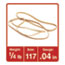 Universal Rubber Bands, Size 117, 0.06" Gauge, Beige, 4 oz Box, 50/Pack Thumbnail 2