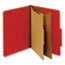 Universal Bright Colored Pressboard Classification Folders, 2 Dividers, Letter Size, Ruby Red, 10/Box Thumbnail 1