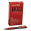 Universal Comfort Grip Gel Pen, Retractable, Medium 0.7 mm, Red Ink, Translucent Red Barrel, Dozen Thumbnail 2
