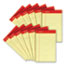 Universal Perforated Ruled Writing Pads, Narrow Rule, Red Headband, 50 Canary-Yellow 5 x 8 Sheets, Dozen Thumbnail 2