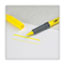 BIC Brite Liner Grip Pocket Highlighter, Fluorescent Yellow Ink, Chisel Tip, Yellow/Black/Silver Barrel, Dozen Thumbnail 2