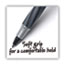 BIC Round Stic Grip Xtra Comfort Ballpoint Pen, Stick, Fine 0.8 mm, Black Ink, Gray/Black Barrel, Dozen Thumbnail 4