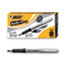 BIC Roller Glide Roller Ball Pen, Stick, Fine 0.7 mm, Black Ink, Gray Barrel, Dozen Thumbnail 4