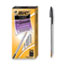 BIC Cristal Xtra Smooth Ballpoint Pen Value Pack, Stick, Medium 1 mm, Black Ink, Clear Barrel, 24/Pack Thumbnail 1