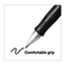 BIC Velocity Easy Glide Ballpoint Pen, Retractable, Medium 1 mm, Black Ink, Translucent Black Barrel, Dozen Thumbnail 2