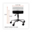 Alera® Height Adjustable Lab Stool, Backless, Supports Up to 275 lb, 19.69" to 24.80" Seat Height, Black Seat, Chrome Base Thumbnail 2