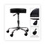 Alera Height Adjustable Lab Stool, Backless, Supports Up to 275 lb, 19.69" to 24.80" Seat Height, Black Seat, Chrome Base Thumbnail 3