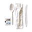 Boardwalk® Cutlery Kit, Plastic Fork/Spoon/Knife/Salt/Polypropylene/Napkin, White, 250/Carton Thumbnail 2